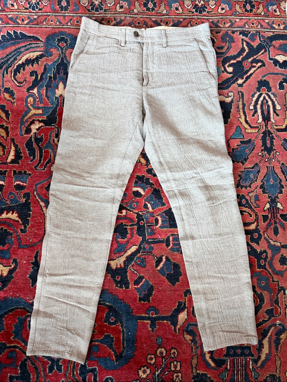 Norse Projects Thomas Fit Slim Pants in Gray - Loose Weave